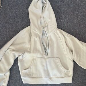 Lululemon Scuba Half-Zip Hoodie in Bone